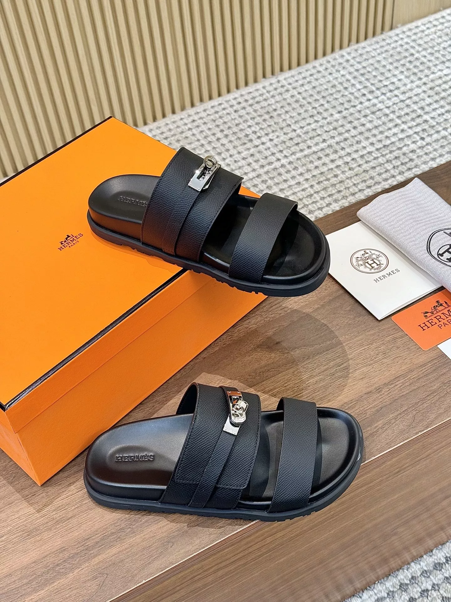 hermes chaussons pour homme s_12a26364